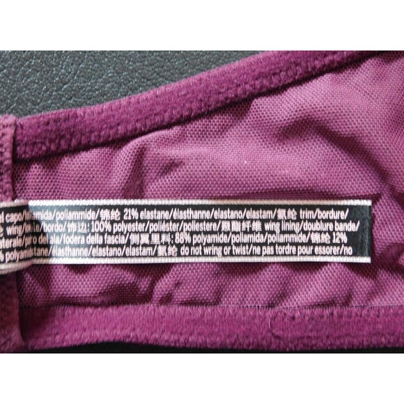 Victoria's Secret Bralette Purple Lace Bra Underwire Sheer Front Halter Size 36C - Picture 13 of 14